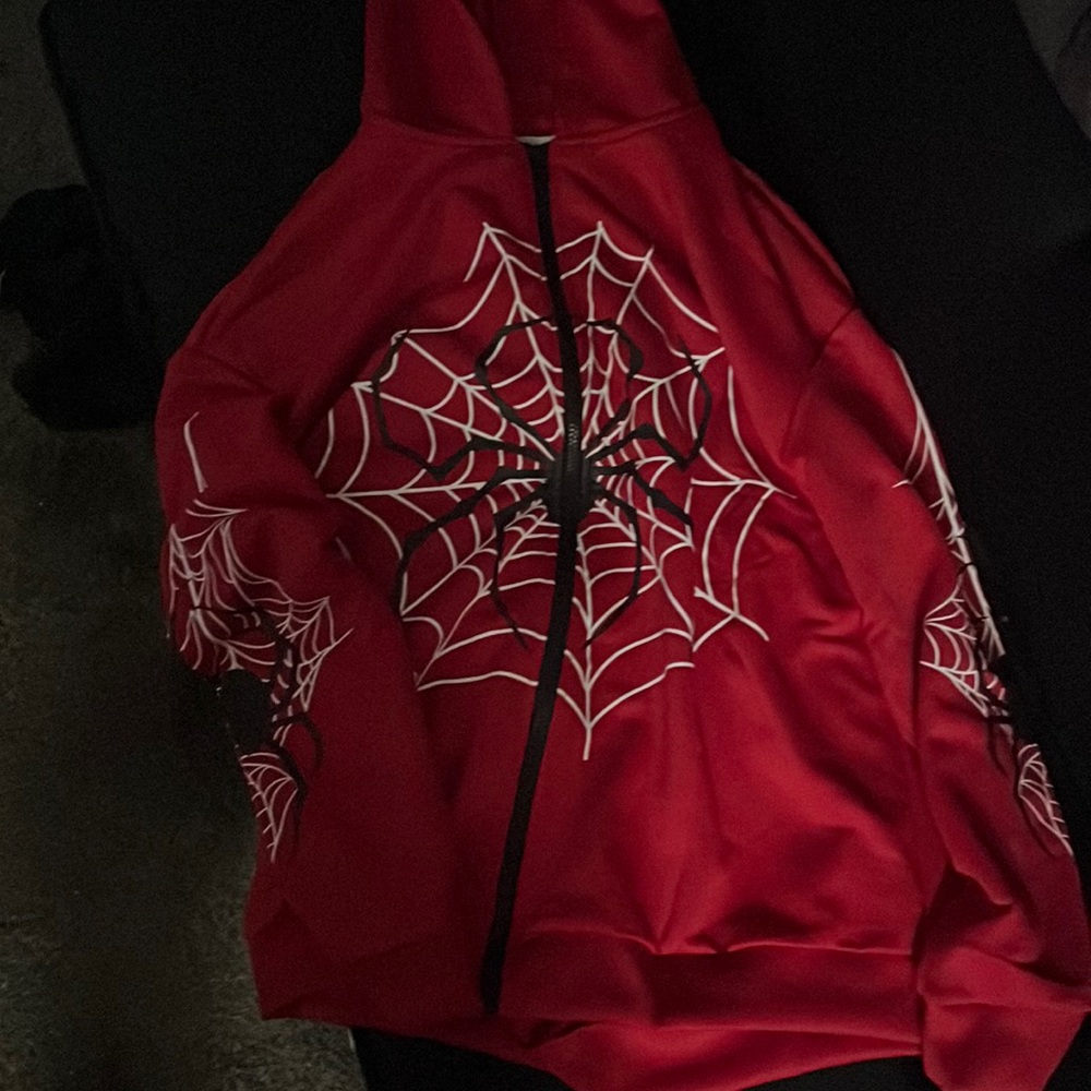 Red,Spider Hoodie